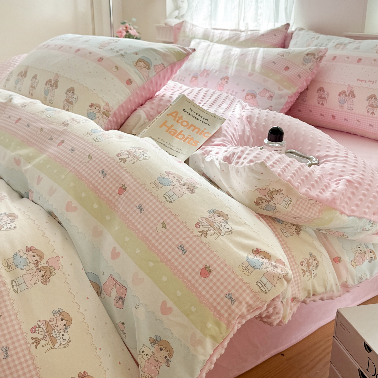 91家纺网 家纺一手货源 找家纺 雯雨家纺 2025新款ab版全棉豆豆绒婴儿绒牛奶绒单被套被罩单件 集美卧室