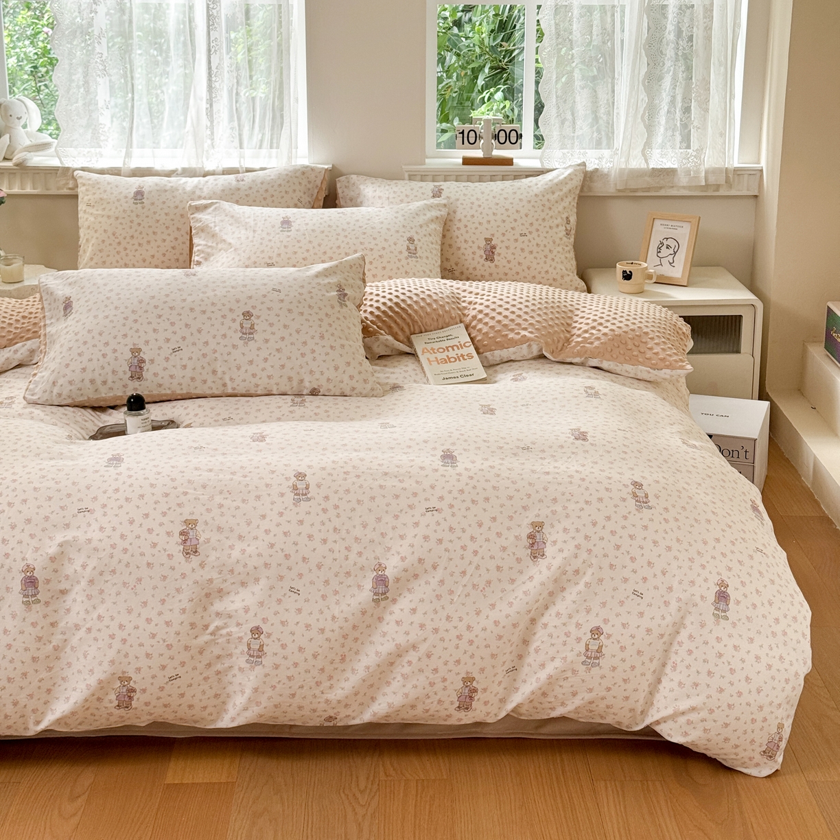 91家纺网 家纺一手货源 找家纺 雯雨家纺 2025新款ab版全棉豆豆绒婴儿绒牛奶绒单被套被罩单件 棉花学院-米