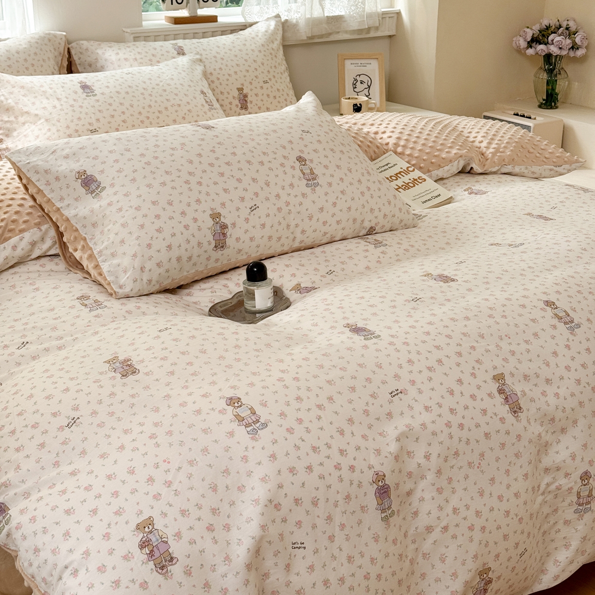 91家纺网 家纺一手货源 找家纺 雯雨家纺 2025新款ab版全棉豆豆绒婴儿绒牛奶绒单被套被罩单件 棉花学院-米