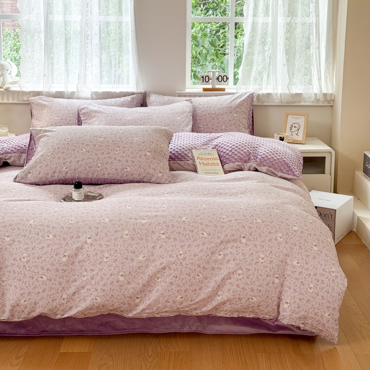 91家纺网 家纺一手货源 找家纺 雯雨家纺 2025新款ab版全棉豆豆绒婴儿绒牛奶绒单被套被罩单件 摩伊