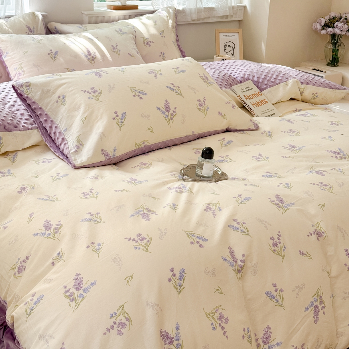 91家纺网 家纺一手货源 找家纺 （总）雯雨家纺 2025新款ab版全棉豆豆绒婴儿绒牛奶绒四件套