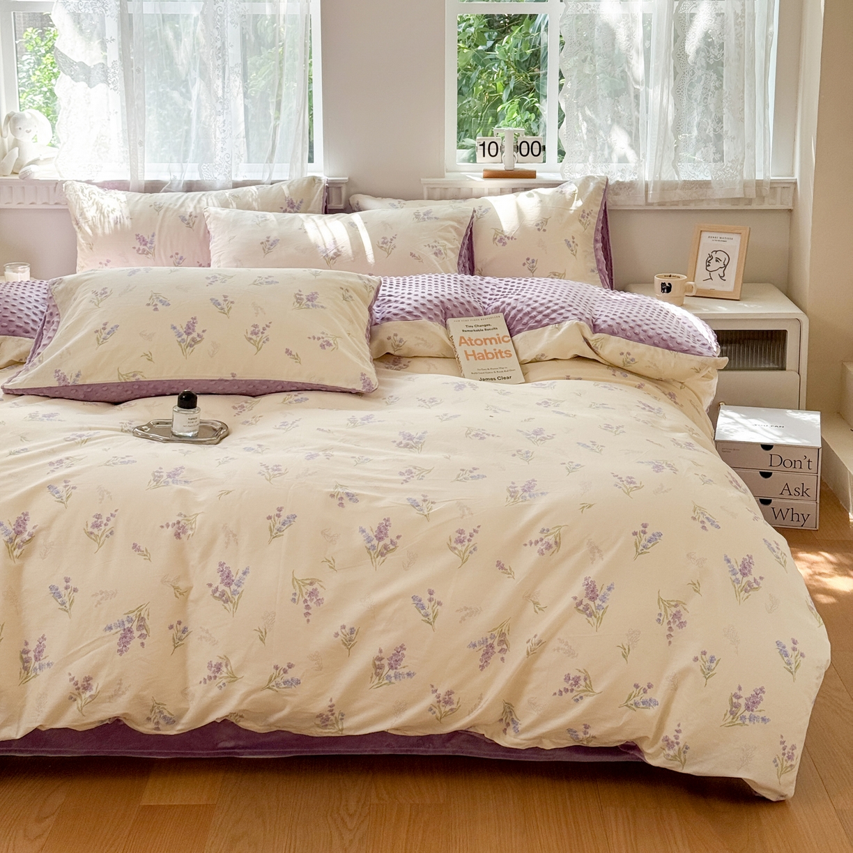 91家纺网 家纺一手货源 找家纺 雯雨家纺 2025新款ab版全棉豆豆绒婴儿绒牛奶绒四件套 菲尔庄园