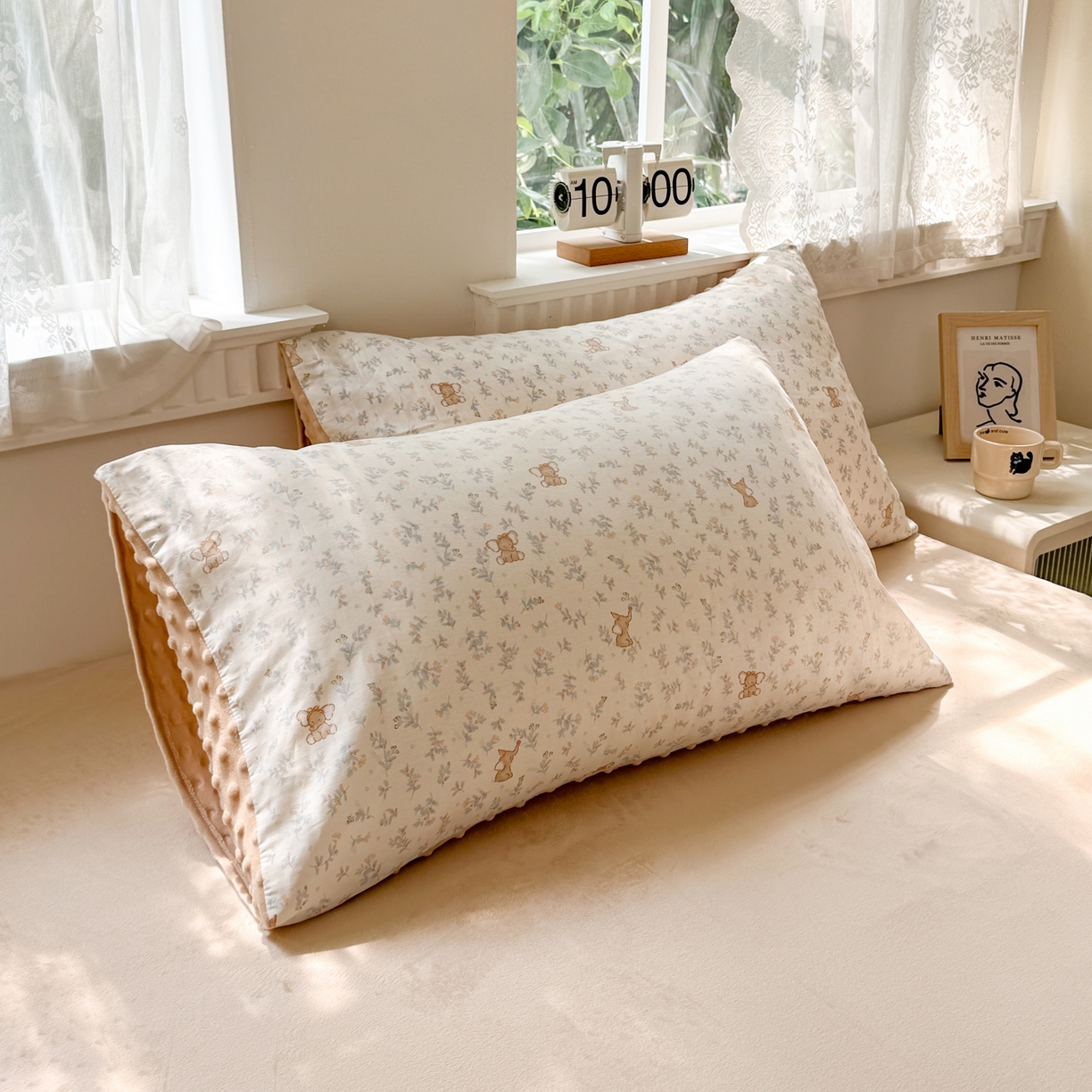 91家纺网 家纺一手货源 找家纺 雯雨家纺 2025新款ab版全棉豆豆绒婴儿绒牛奶绒四件套 花町香香