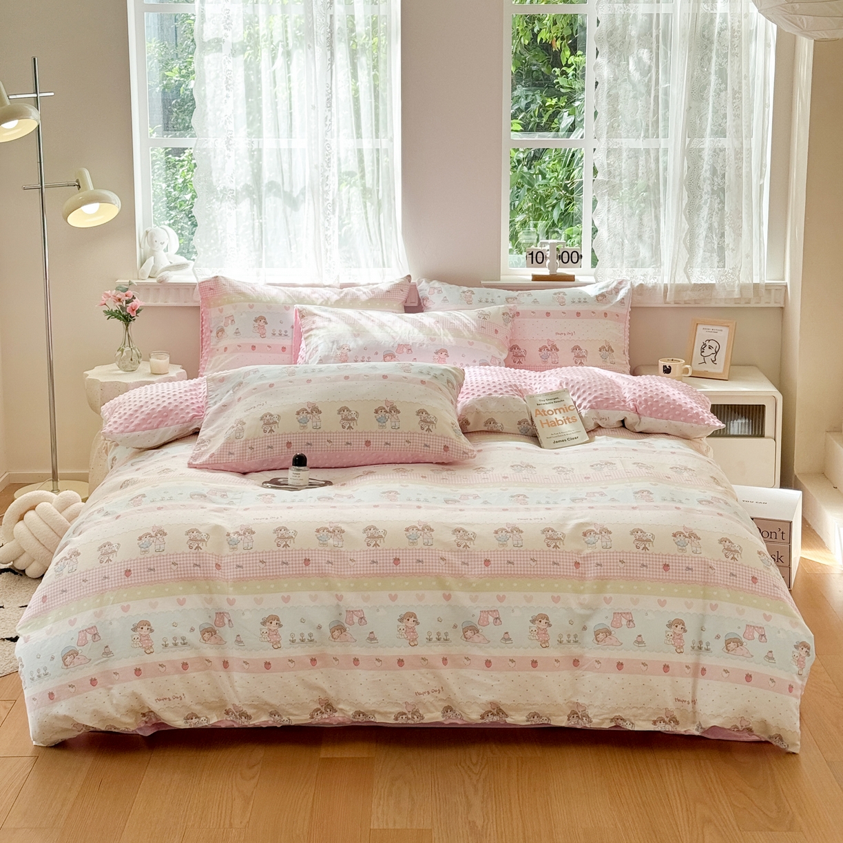 91家纺网 家纺一手货源 找家纺 雯雨家纺 2025新款ab版全棉豆豆绒婴儿绒牛奶绒四件套 集美卧室