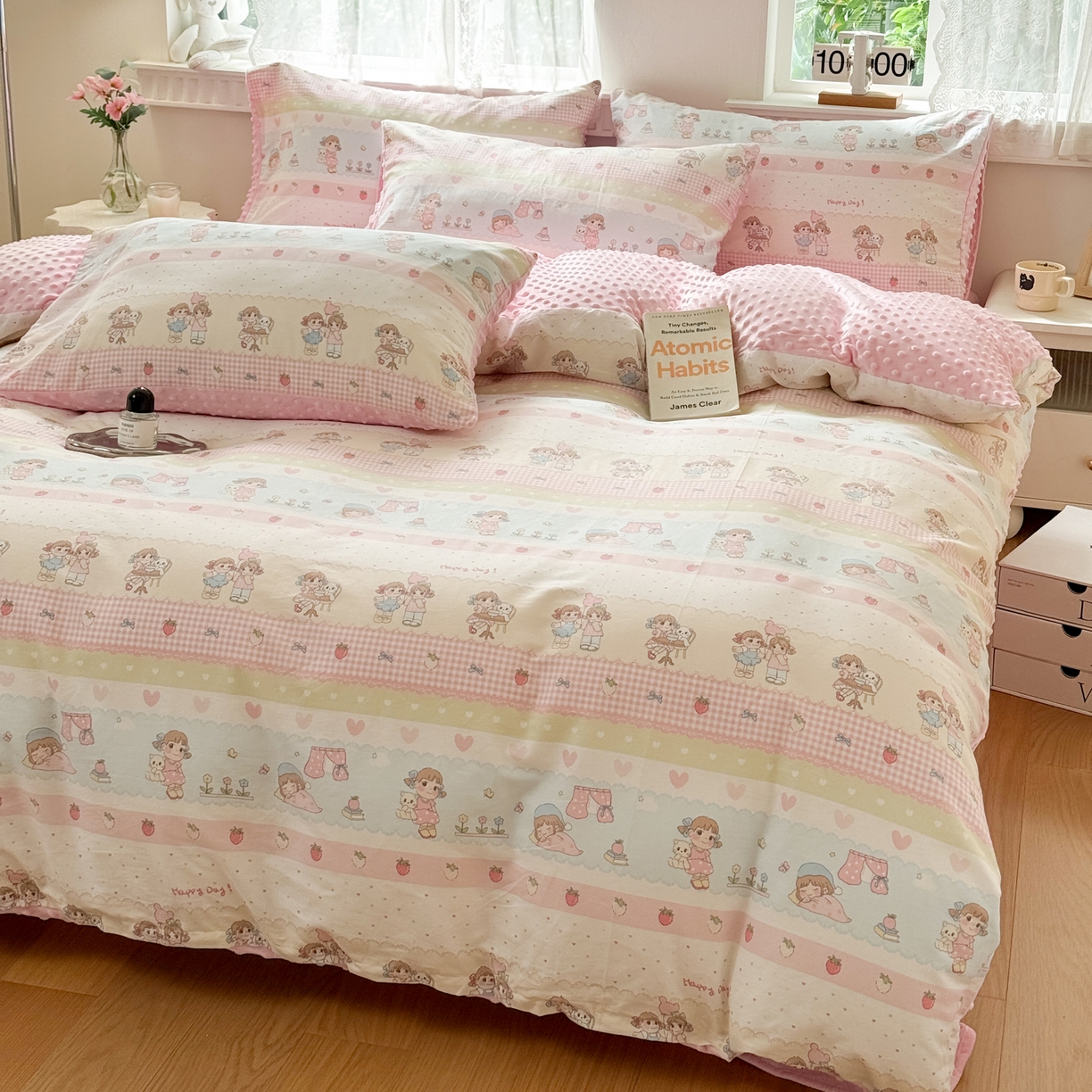 91家纺网 家纺一手货源 找家纺 雯雨家纺 2025新款ab版全棉豆豆绒婴儿绒牛奶绒四件套 集美卧室