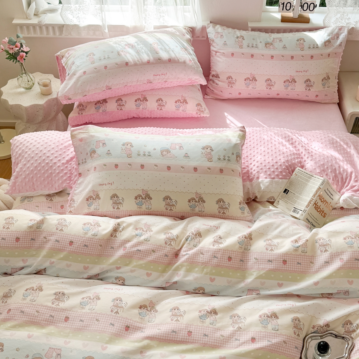 91家纺网 家纺一手货源 找家纺 雯雨家纺 2025新款ab版全棉豆豆绒婴儿绒牛奶绒四件套 集美卧室