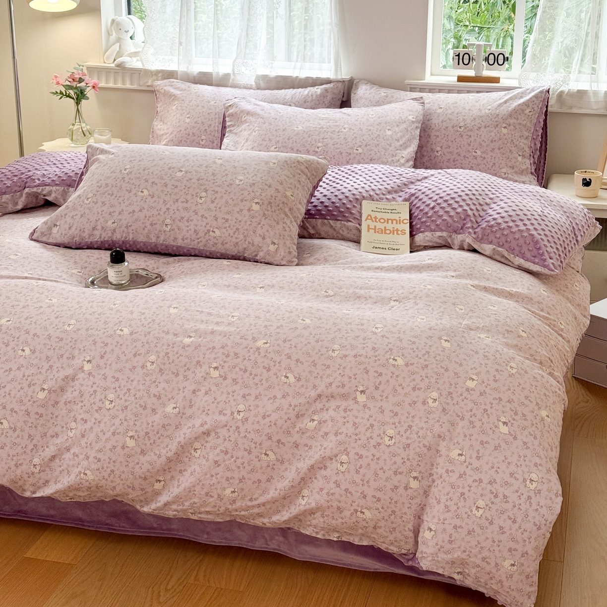 91家纺网 家纺一手货源 找家纺 雯雨家纺 2025新款ab版全棉豆豆绒婴儿绒牛奶绒四件套 摩伊