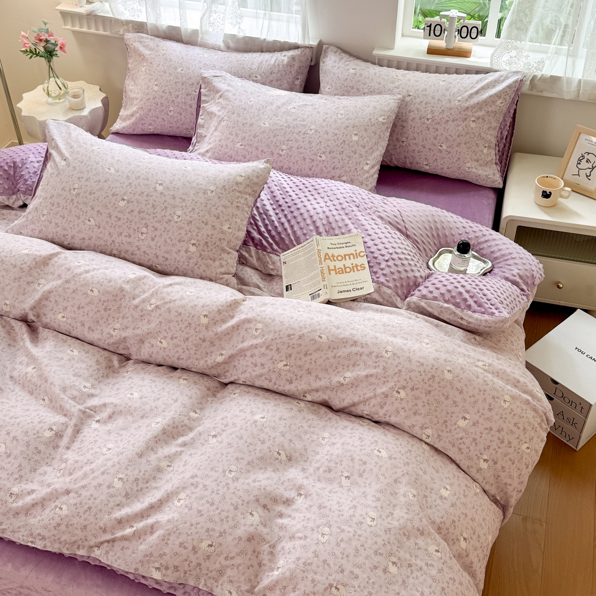 91家纺网 家纺一手货源 找家纺 雯雨家纺 2025新款ab版全棉豆豆绒婴儿绒牛奶绒四件套 摩伊