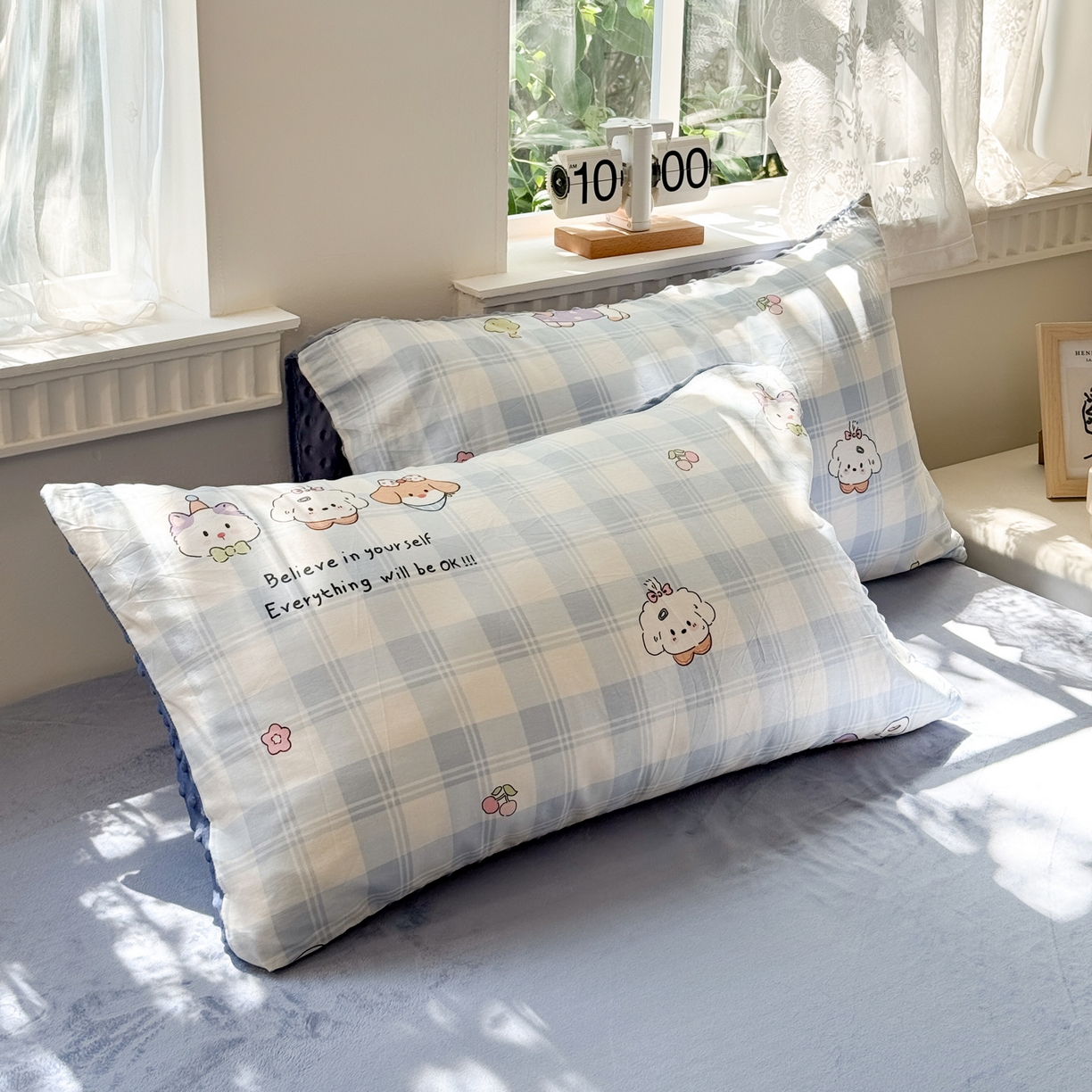 91家纺网 家纺一手货源 找家纺 雯雨家纺 2025新款ab版全棉豆豆绒婴儿绒牛奶绒四件套 糖纸童年