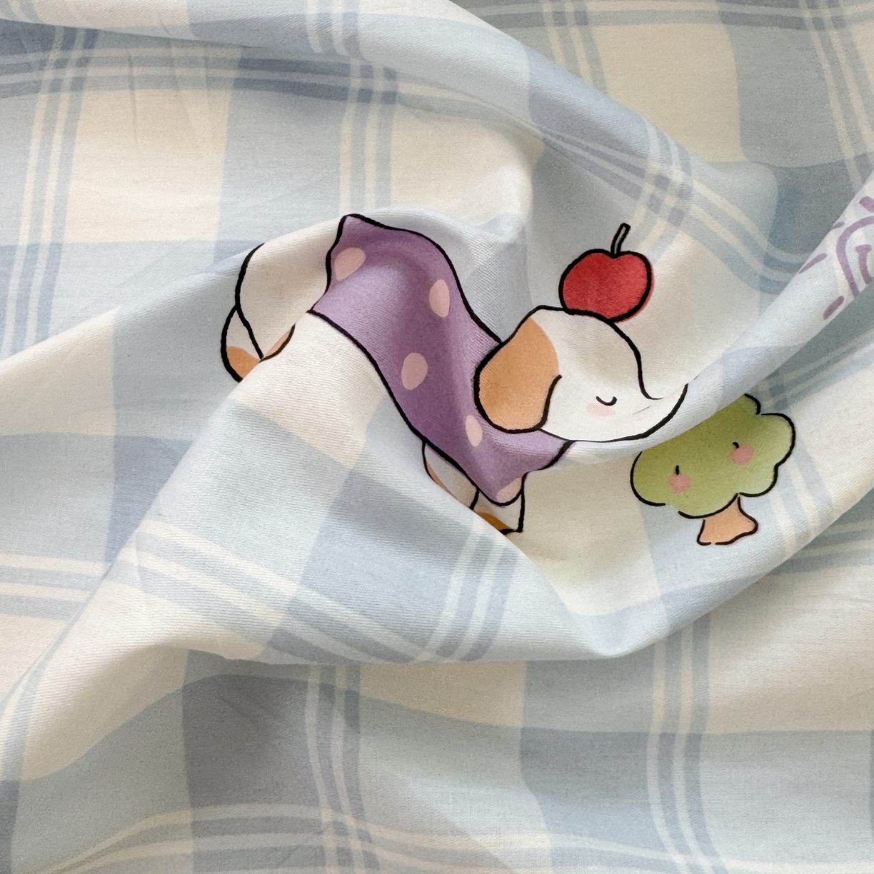 91家纺网 家纺一手货源 找家纺 雯雨家纺 2025新款ab版全棉豆豆绒婴儿绒牛奶绒四件套 糖纸童年