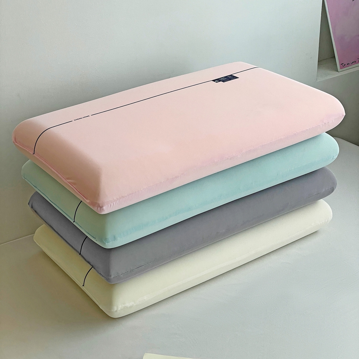 91家纺网 家纺一手货源 找家纺 明果枕芯 2026新款面包枕平面枕枕头记忆棉记忆枕 粉