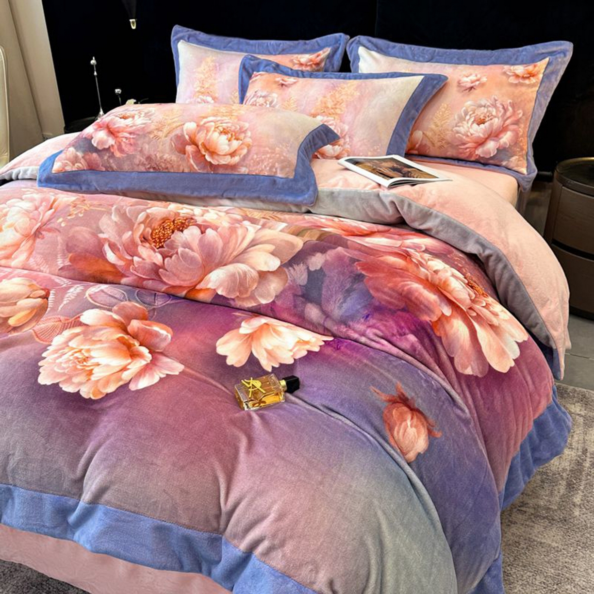 诺梵家纺 2025新款数码印花牛奶绒四件套（控价：159） 漫野