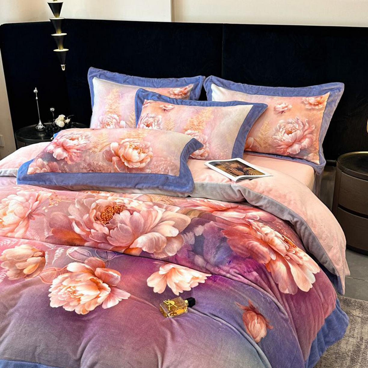 91家纺网 家纺一手货源 找家纺 诺梵家纺 2025新款数码印花牛奶绒四件套（控价：159） 漫野