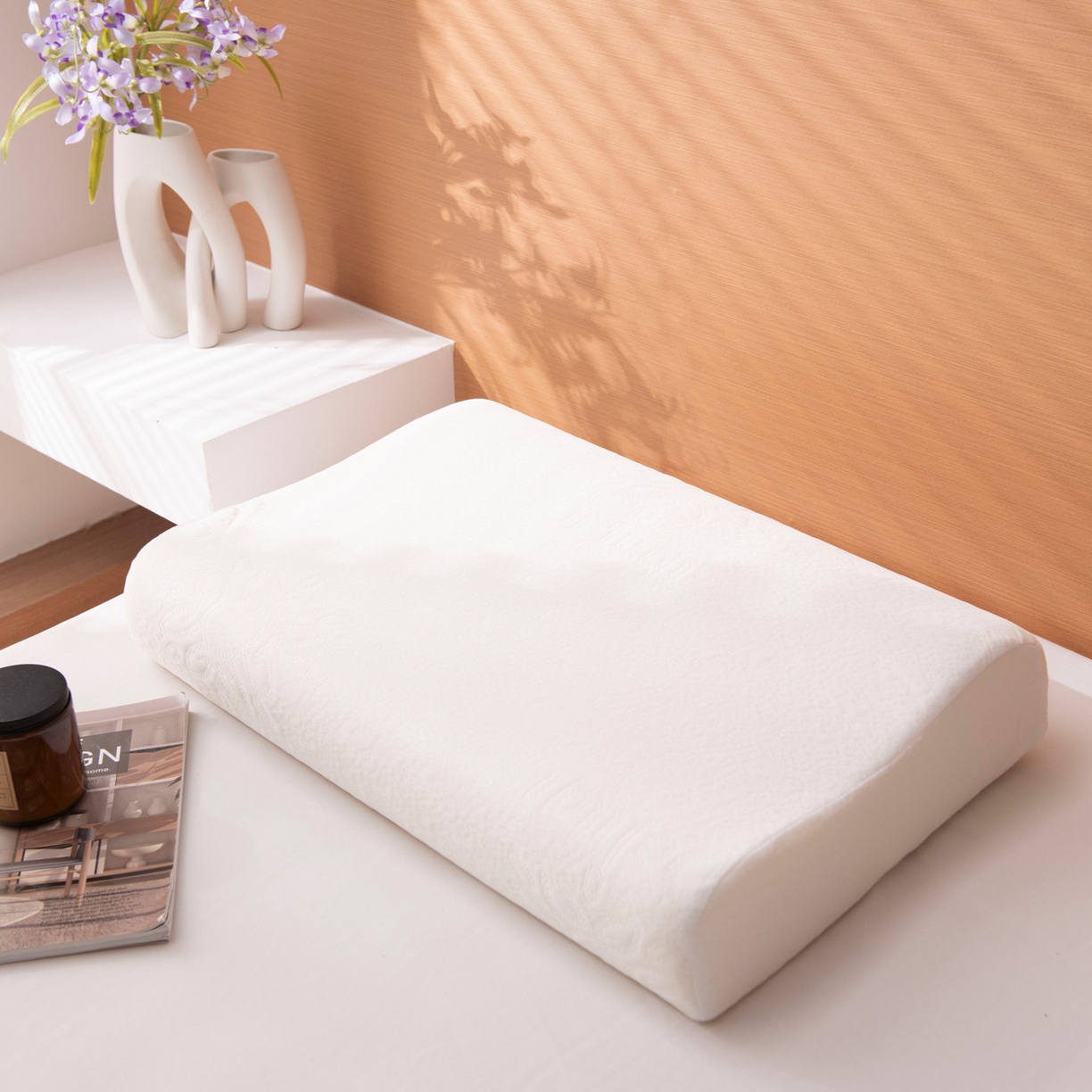 91家纺网 家纺一手货源 找家纺 （总）明果枕芯 2026新款慢回弹记忆枕波浪枕护颈椎枕芯