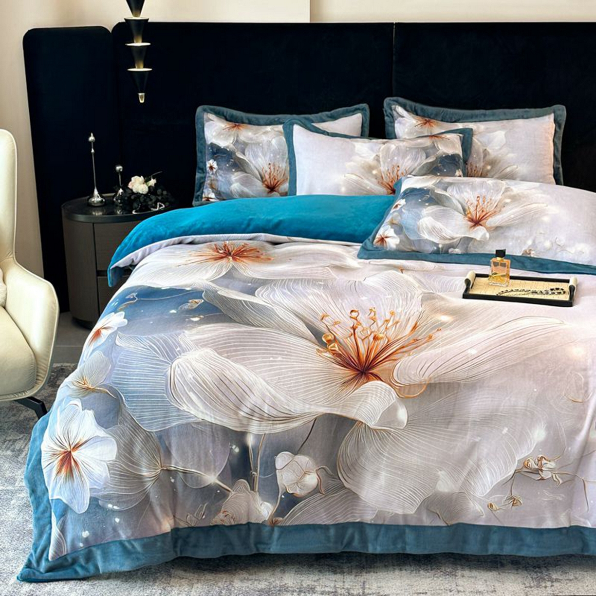 91家纺网 家纺一手货源 找家纺 诺梵家纺 2025新款数码印花牛奶绒四件套（控价：159） 暮光之城