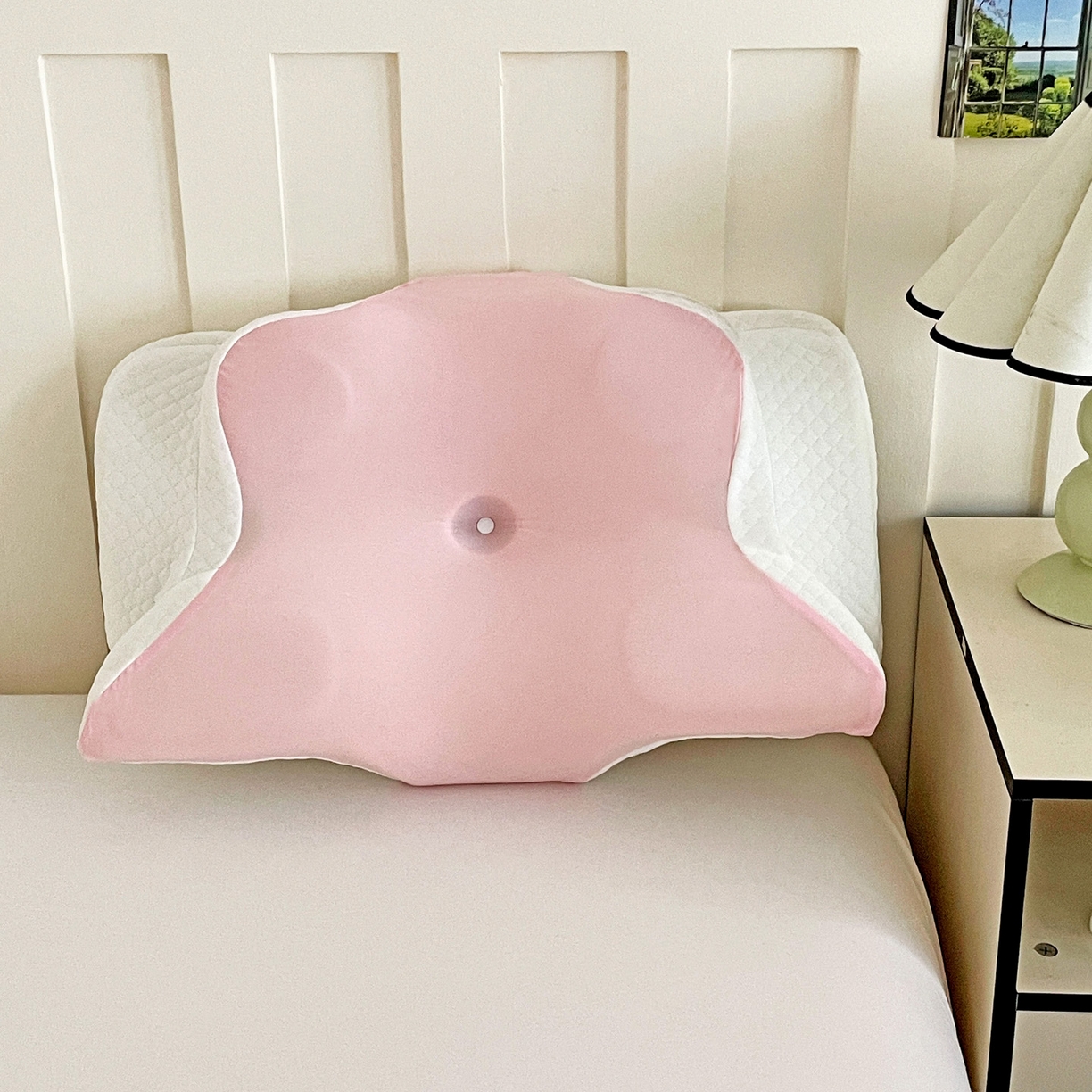 91家纺网 家纺一手货源 找家纺 （总）明果枕芯 2026新款跨境记忆棉牛角枕护颈椎碟形枕枕头枕芯62*41*10*8cm/只