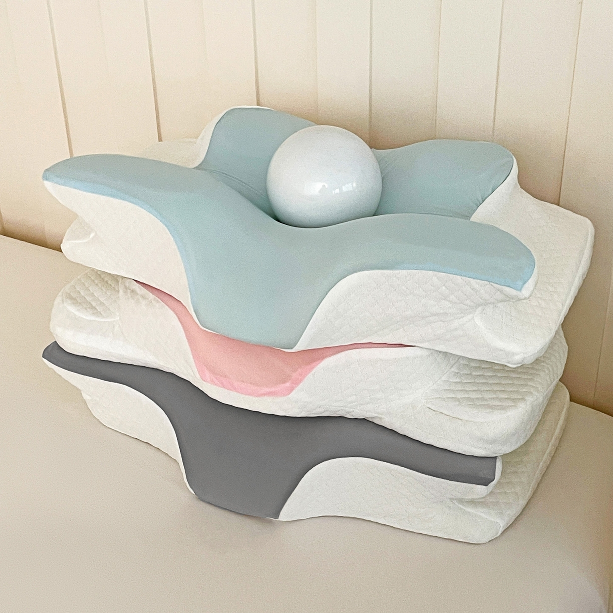 91家纺网 家纺一手货源 找家纺 （总）明果枕芯 2026新款跨境记忆棉牛角枕护颈椎碟形枕枕头枕芯62*41*10*8cm/只