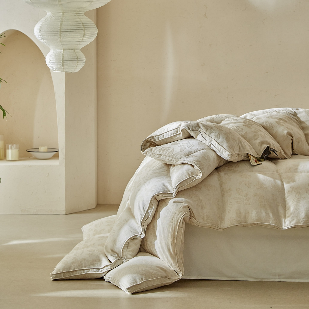 91家纺网 家纺一手货源 找家纺 （总）暖羽屋羽绒馆 2025新款95白鸭绒被芯乐町羽绒被简约双人冬被子2米春秋被加厚保暖冬被