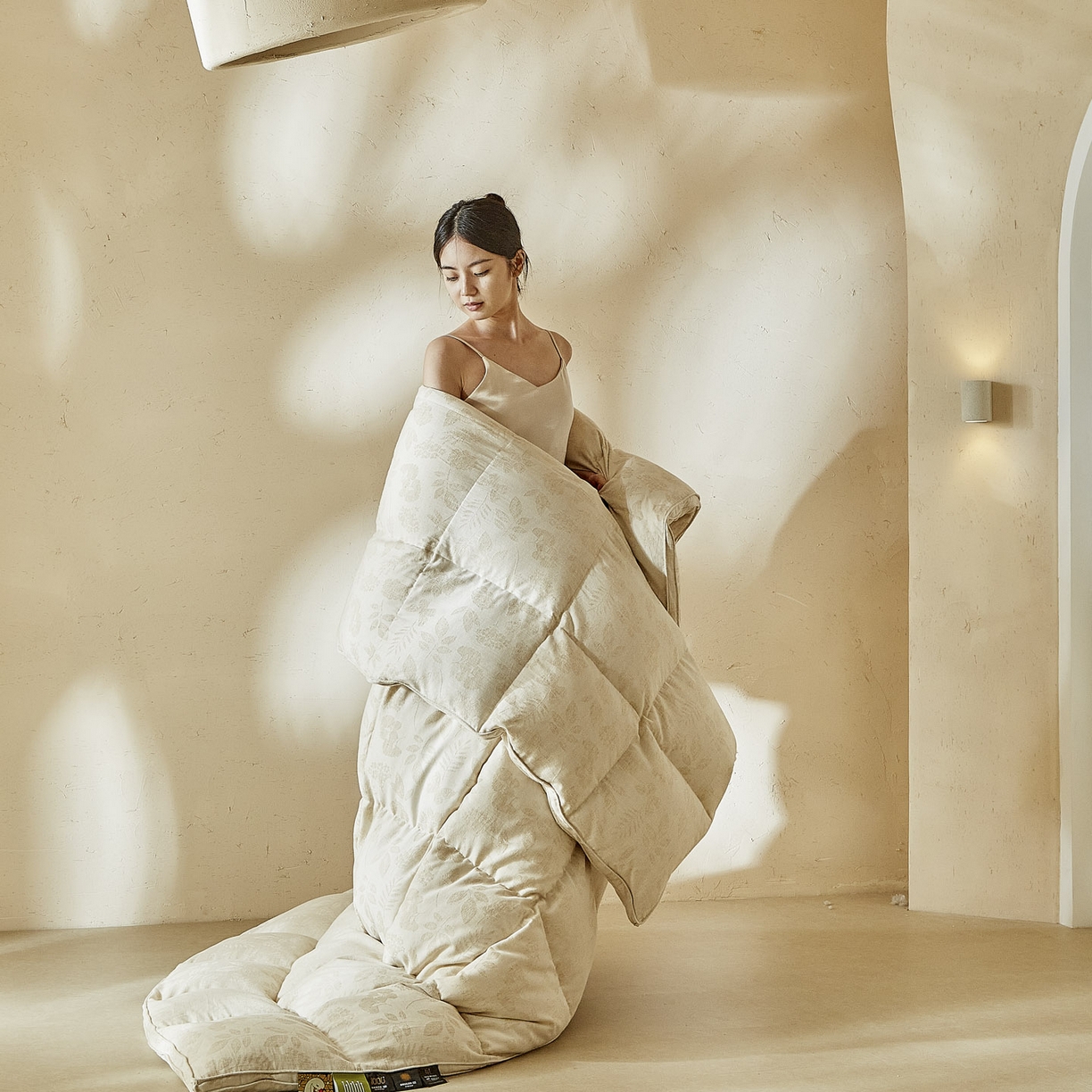 91家纺网 家纺一手货源 找家纺 （总）暖羽屋羽绒馆 2025新款95白鸭绒被芯乐町羽绒被简约双人冬被子2米春秋被加厚保暖冬被