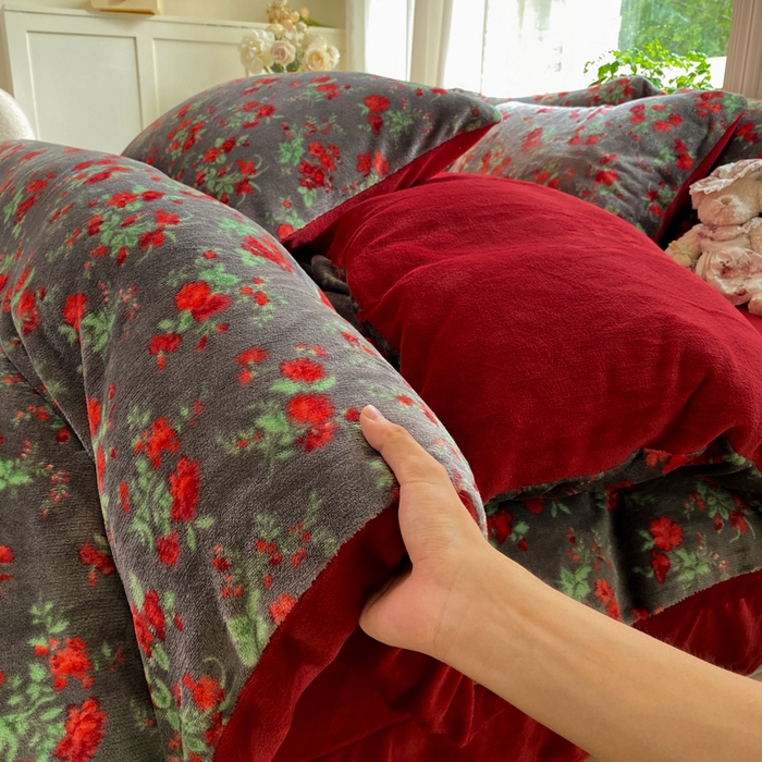 91家纺网 家纺一手货源 找家纺 （总）元禾家纺 2025新款牛奶绒印花四件套