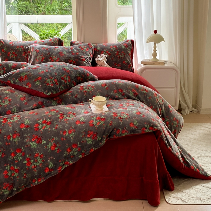 91家纺网 家纺一手货源 找家纺 （总）元禾家纺 2025新款牛奶绒印花四件套