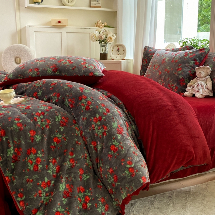 91家纺网 家纺一手货源 找家纺 （总）元禾家纺 2025新款牛奶绒印花四件套