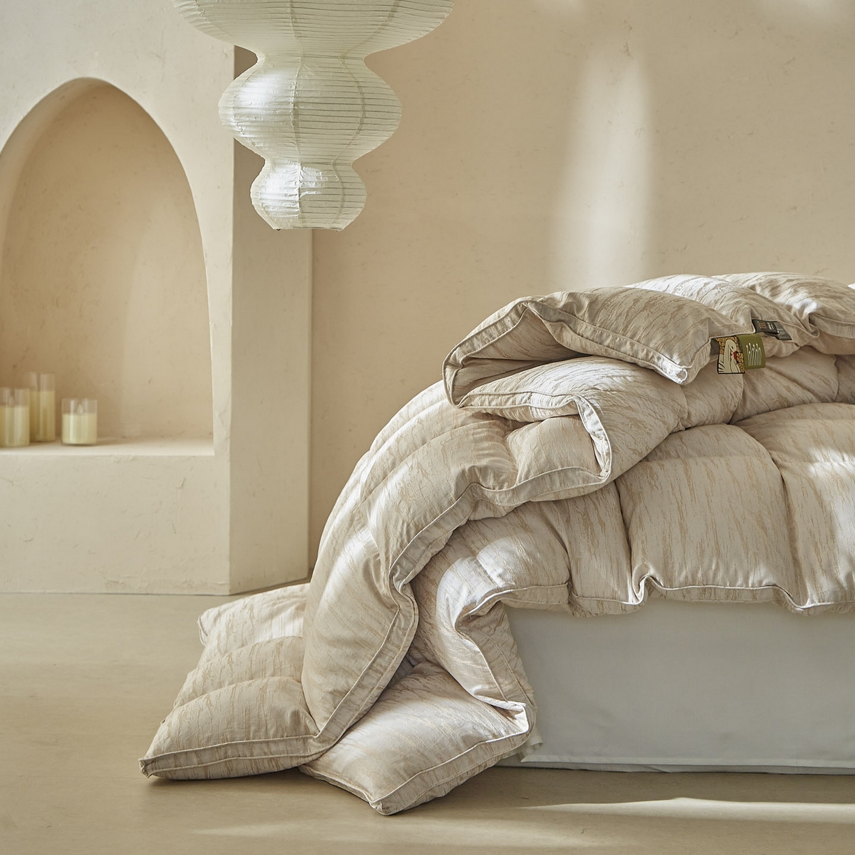 91家纺网 家纺一手货源 找家纺 （总）暖羽屋羽绒馆 2025新款国标95白鸭绒被芯塞纳河畔绒子含量95羽绒被芯羽绒被子2米春秋被