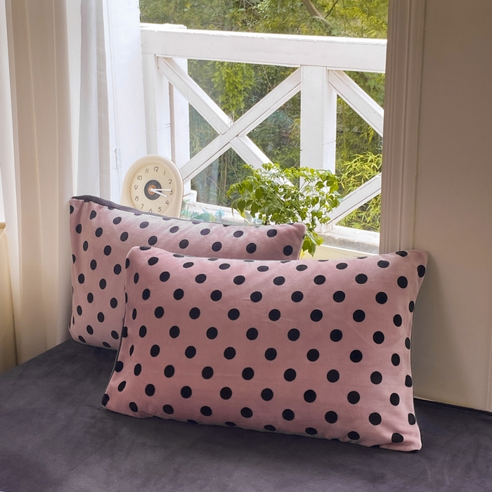 91家纺网 家纺一手货源 找家纺 元禾家纺 2025新款牛奶绒印花四件套 波点玫红