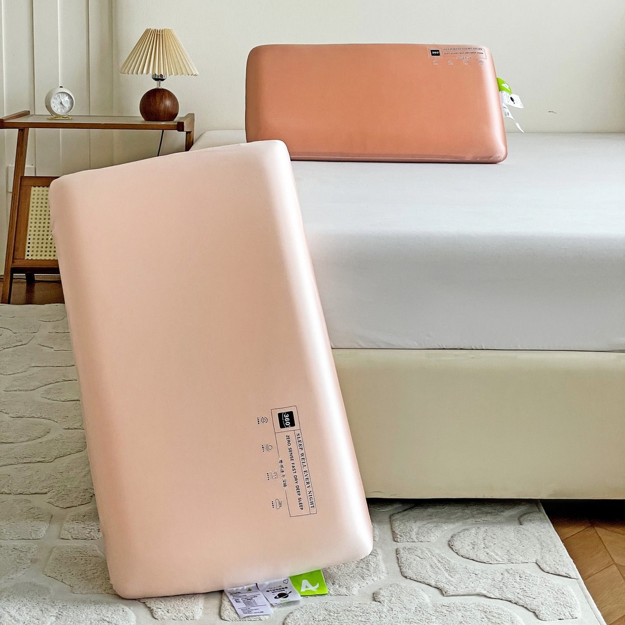 91家纺网 家纺一手货源 找家纺 （总）明果枕芯 2026新款水光丝平面面包枕 记忆棉记忆枕枕芯  深睡眠慢回弹