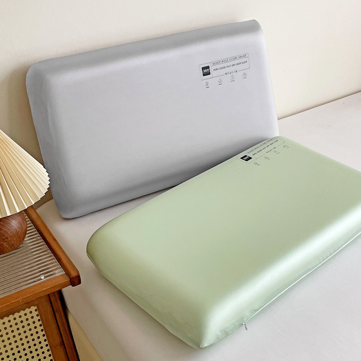 91家纺网 家纺一手货源 找家纺 （总）明果枕芯 2026新款水光丝平面面包枕 记忆棉记忆枕枕芯  深睡眠慢回弹