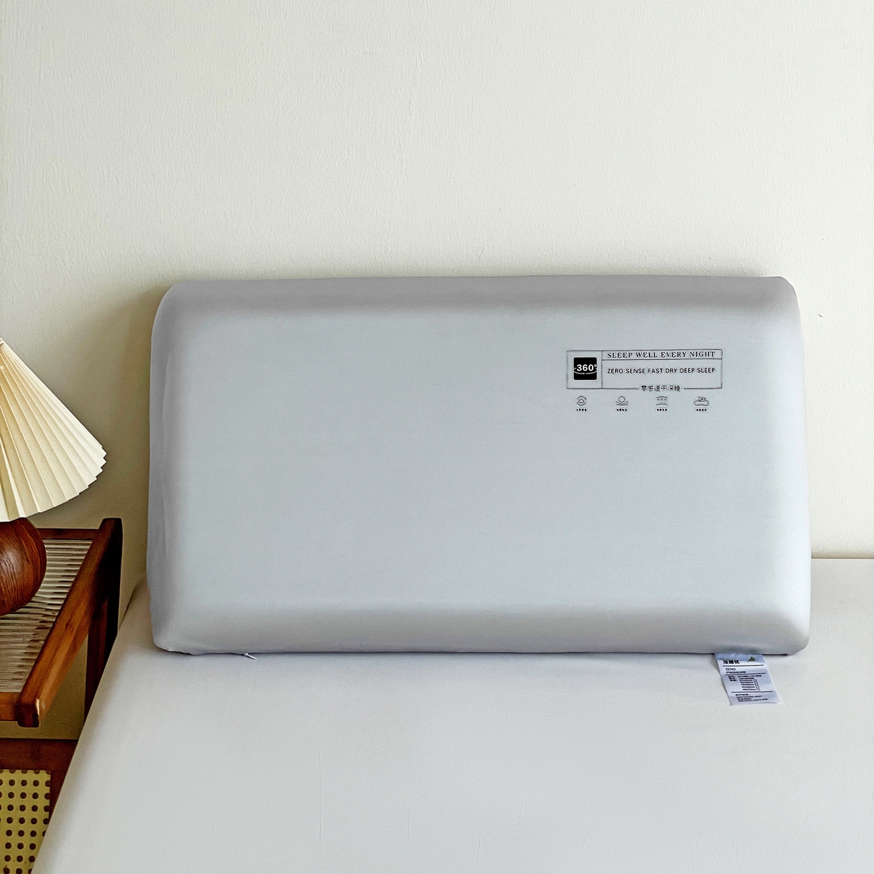 明果枕芯 2026新款水光丝平面枕枕头枕芯记忆棉记忆枕 灰