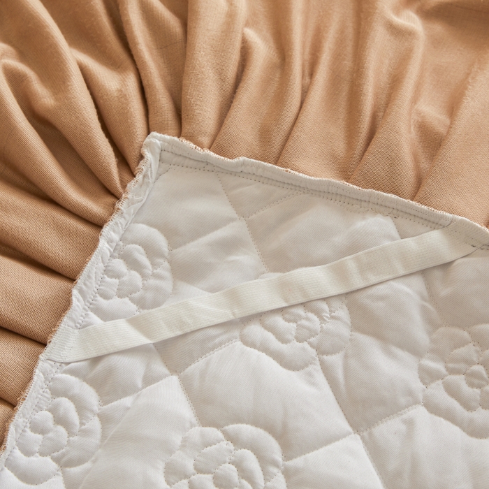 91家纺网 家纺一手货源 找家纺 （总）罗艺轩 2025新款牛奶绒蕾丝花边单床裙 床裙单件