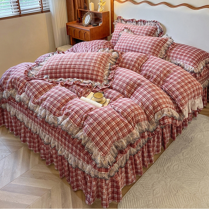 91家纺网 家纺一手货源 找家纺 （总）网红馆（ck家纺） 2025新款高克重牛奶绒床盖四件套-米娅