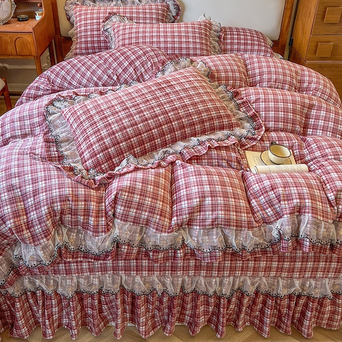 91家纺网 家纺一手货源 找家纺 （总）网红馆（ck家纺） 2025新款高克重牛奶绒床盖四件套-米娅