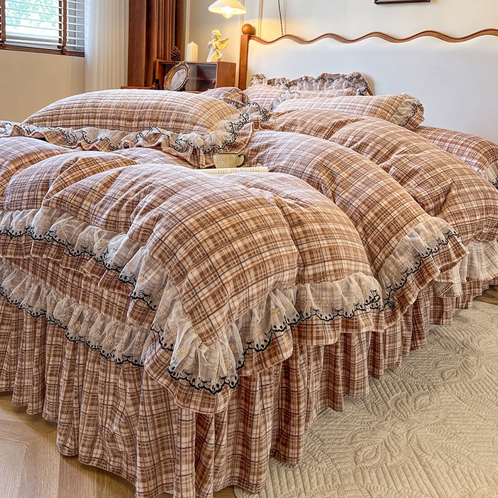 91家纺网 家纺一手货源 找家纺 （总）网红馆（ck家纺） 2025新款高克重牛奶绒床盖四件套-米娅