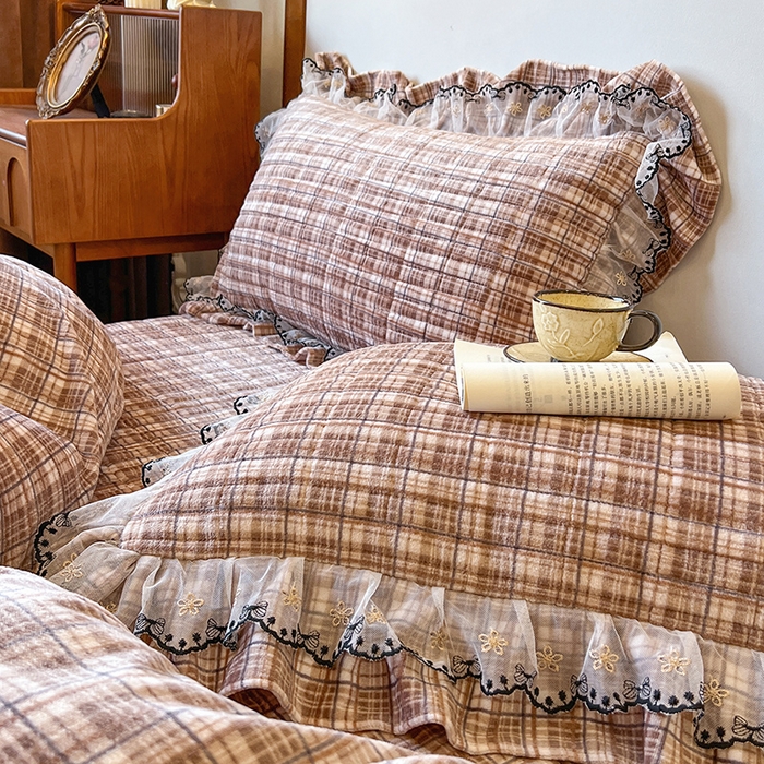 91家纺网 家纺一手货源 找家纺 网红馆（ck家纺） 2025新款高克重牛奶绒床盖四件套-米娅 米娅-棕