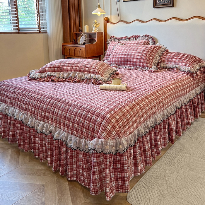 91家纺网 家纺一手货源 找家纺 网红馆（ck家纺） 2025新款高克重牛奶绒床盖系列-米娅 米娅-红