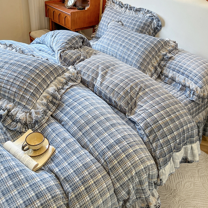 91家纺网 家纺一手货源 找家纺 网红馆（ck家纺） 2025新款高克重牛奶绒床盖系列-米娅 米娅-蓝