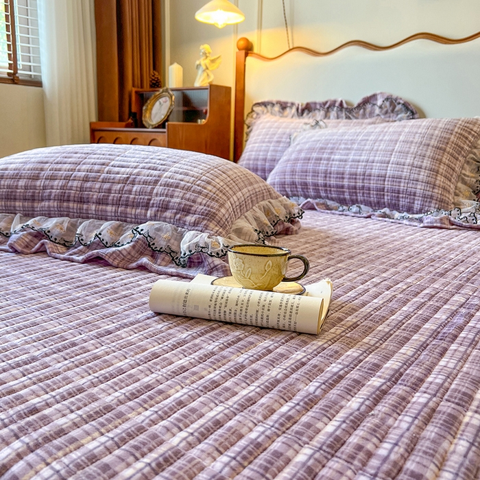 91家纺网 家纺一手货源 找家纺 网红馆（ck家纺） 2025新款高克重牛奶绒床盖系列-米娅 米娅-紫