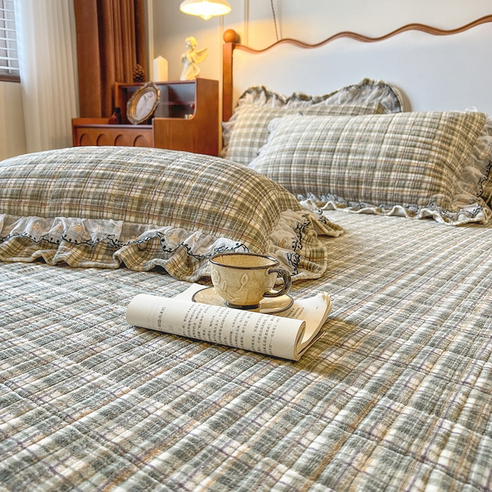 91家纺网 家纺一手货源 找家纺 网红馆（ck家纺） 2025新款高克重牛奶绒床盖系列-米娅 米娅-绿