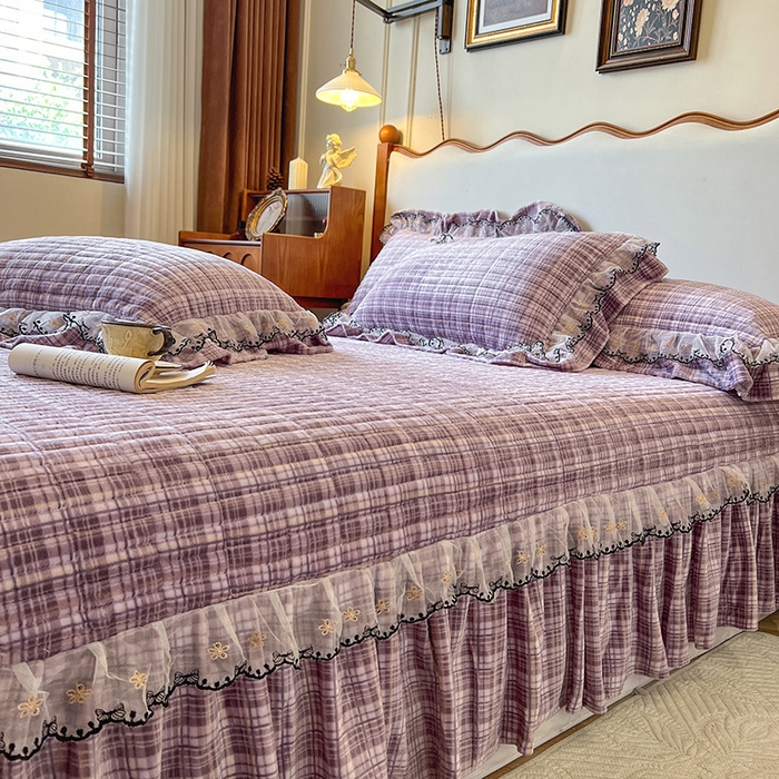 91家纺网 家纺一手货源 找家纺 网红馆（ck家纺） 2025新款高克重牛奶绒床盖系列-米娅 米娅-紫