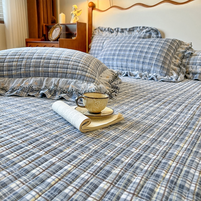 91家纺网 家纺一手货源 找家纺 网红馆（ck家纺） 2025新款高克重牛奶绒床盖系列-米娅 米娅-蓝