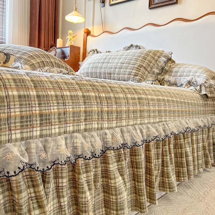 91家纺网 家纺一手货源 找家纺 网红馆（ck家纺） 2025新款高克重牛奶绒床盖系列-米娅 米娅-绿