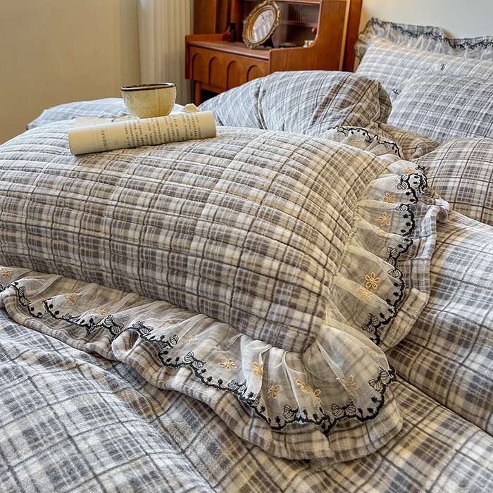 91家纺网 家纺一手货源 找家纺 网红馆（ck家纺） 2025新款高克重牛奶绒床盖系列-米娅 米娅-灰