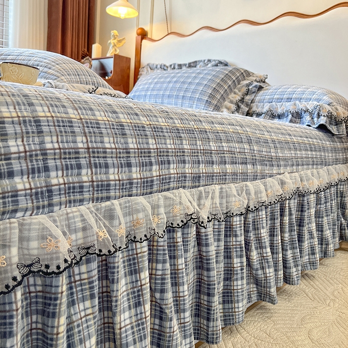 91家纺网 家纺一手货源 找家纺 网红馆（ck家纺） 2025新款高克重牛奶绒床盖系列-米娅 米娅-蓝