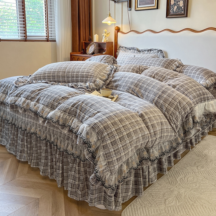 91家纺网 家纺一手货源 找家纺 网红馆（ck家纺） 2025新款高克重牛奶绒床盖系列-米娅 米娅-灰