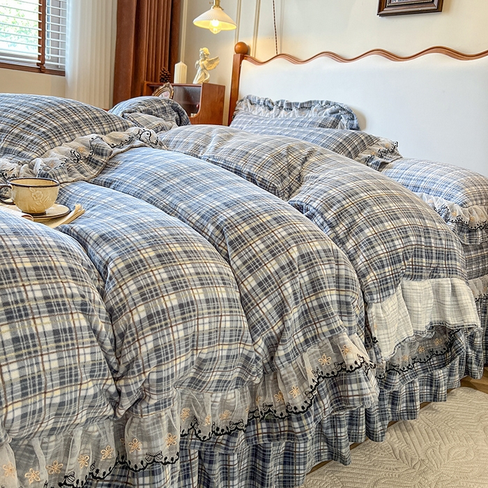 91家纺网 家纺一手货源 找家纺 网红馆（ck家纺） 2025新款高克重牛奶绒床盖系列-米娅 米娅-蓝