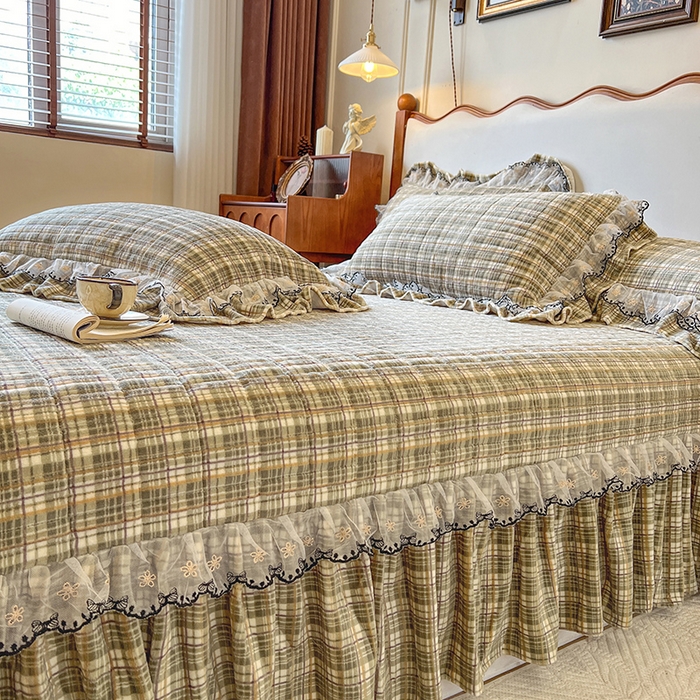 91家纺网 家纺一手货源 找家纺 网红馆（ck家纺） 2025新款高克重牛奶绒床盖系列-米娅 米娅-绿