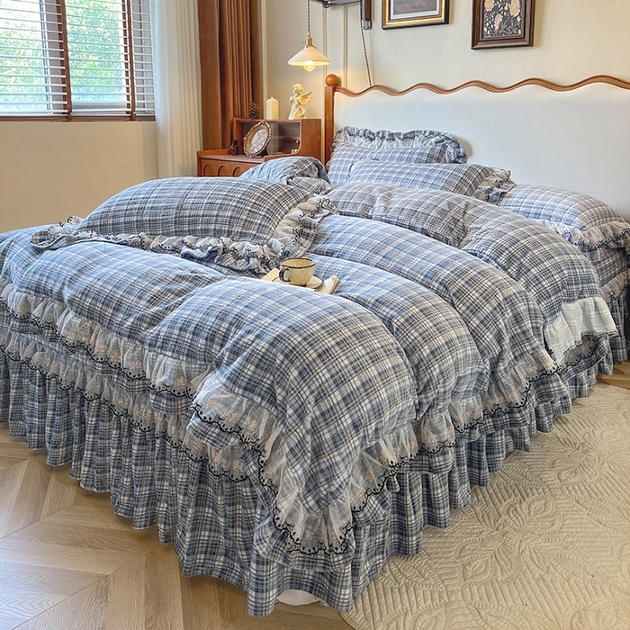 91家纺网 家纺一手货源 找家纺 网红馆（ck家纺） 2025新款高克重牛奶绒床盖系列-米娅 米娅-蓝