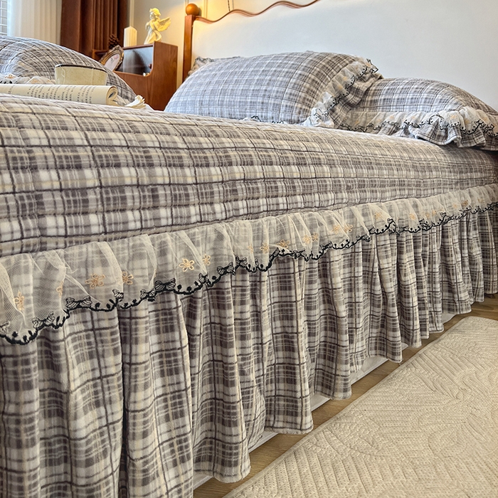 91家纺网 家纺一手货源 找家纺 网红馆（ck家纺） 2025新款高克重牛奶绒床盖系列-米娅 米娅-灰